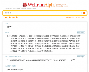 Wolfram Alpha Calculation